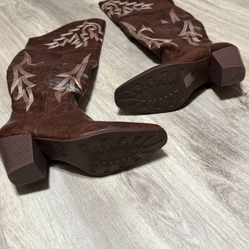 Above the knee western brown cowgirl boots size 6.5‎ NWOT